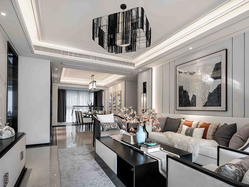 河源市昌盛花園輕奢風格三居室裝修案例