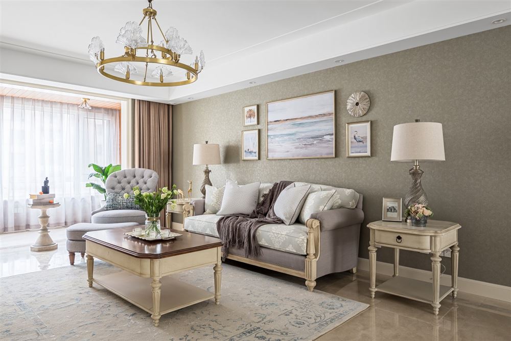 江門(mén)市君匯熙庭美式風(fēng)格三居室裝修案例