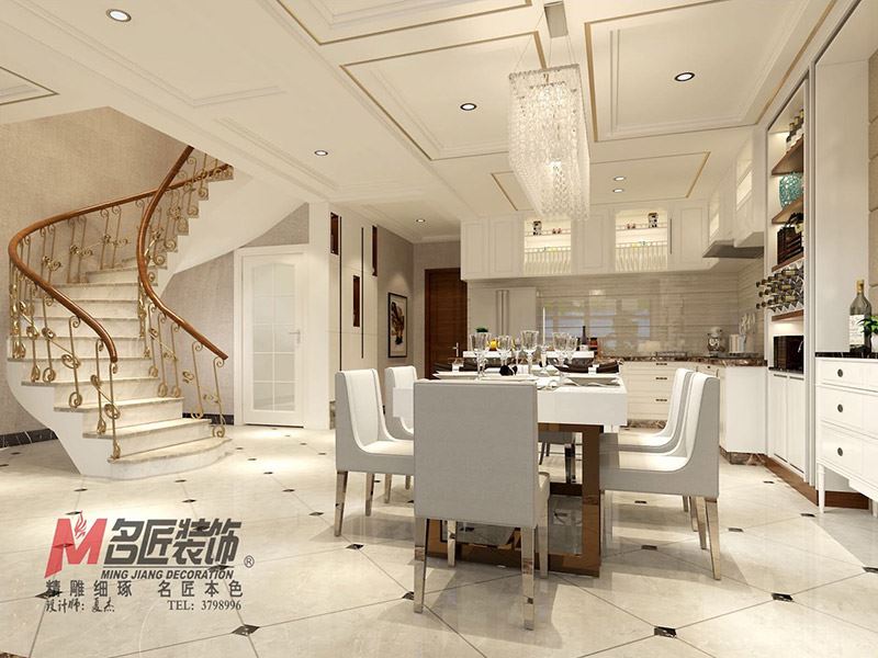 自貢市建華&middot;南湖俊景歐式風(fēng)格別墅裝修案例