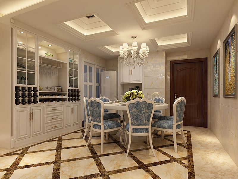 佛山市保利雲上歐式風格三居室裝修案例