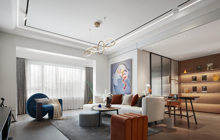 現代摩登風格室內設計家裝案例-客廳 現代摩登風格室內設計家裝案例-客廳