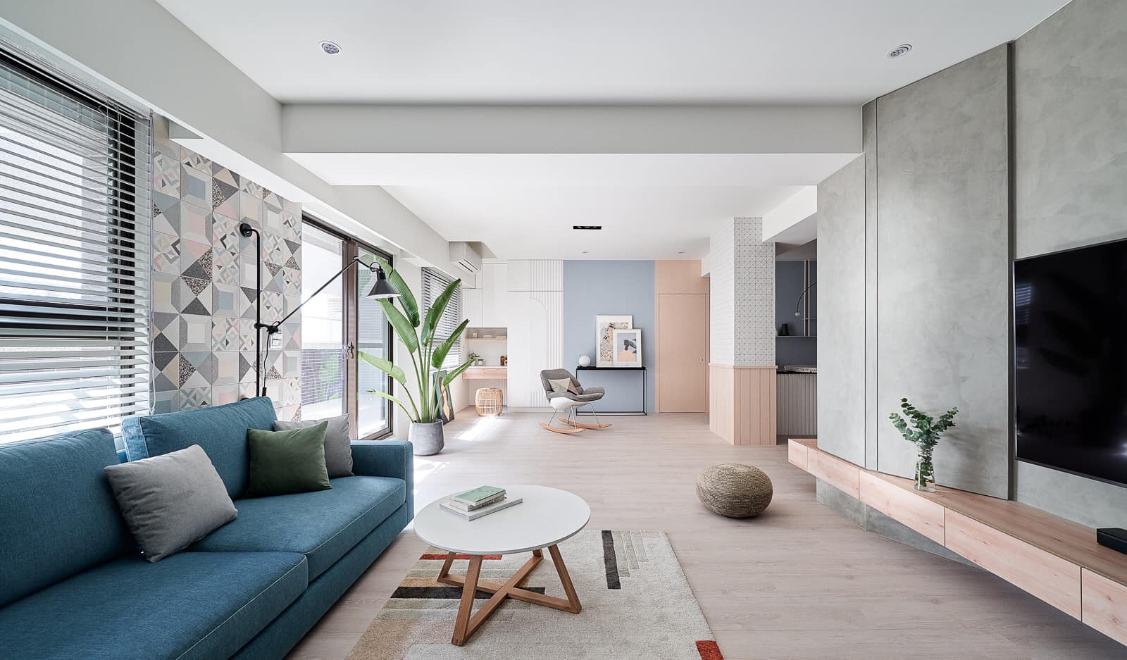 現代簡約風格室內家裝案例效果圖-客廳