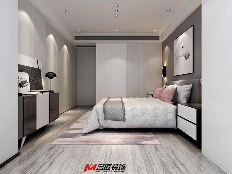 臺州市八一賓館邊現代簡約風格三居室裝修案例