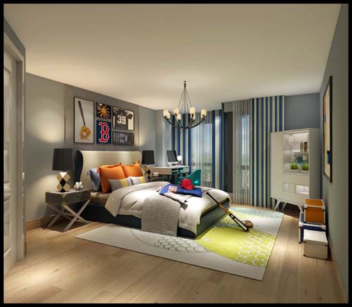 廣州市富力銀禧花園現代風格三居室裝修案例