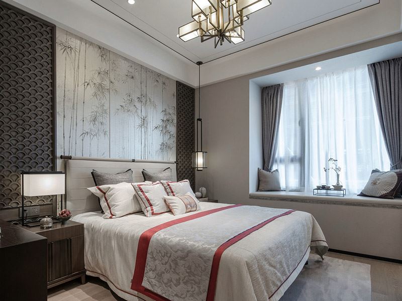 河源市東園二街四巷10號小區新中式風格三居室裝修案例