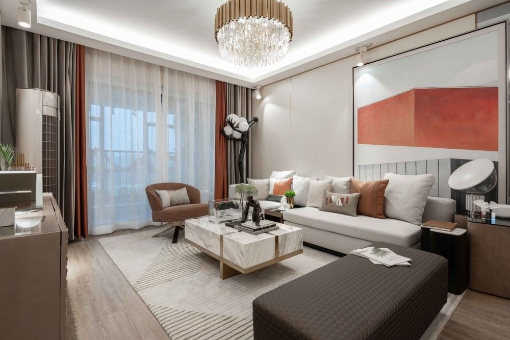 江門市江灣一品輕奢風格三居室裝修案例