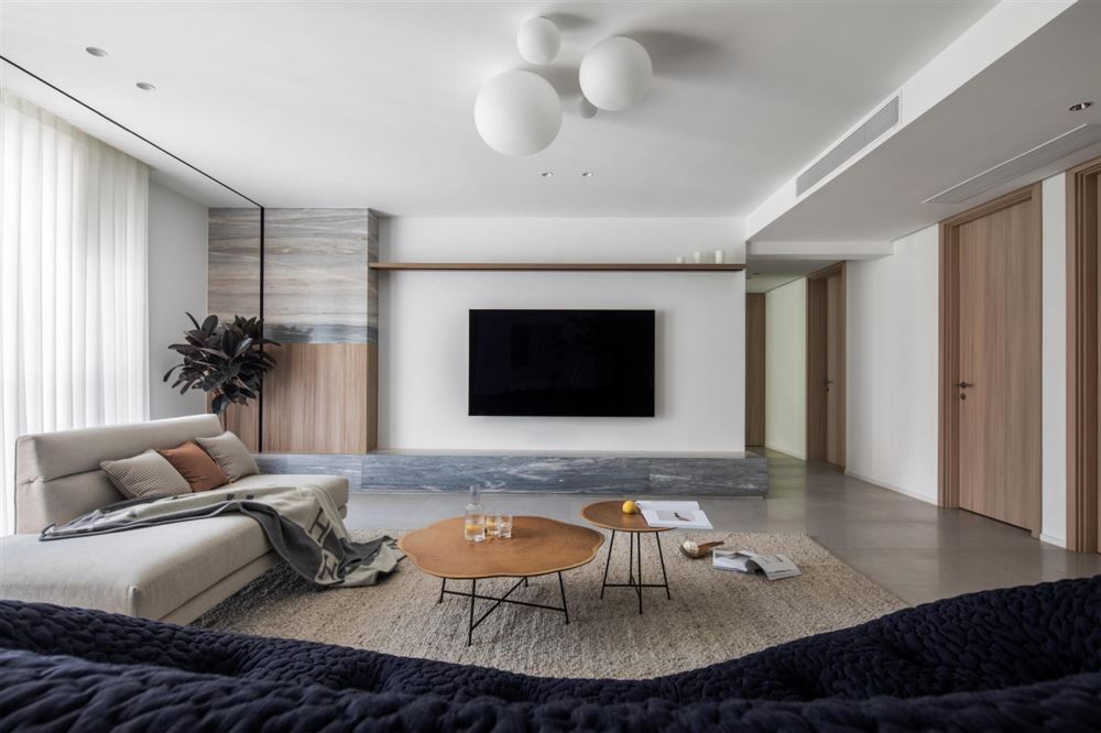 潮州市彩文花園現代簡約風格三居室裝修案例