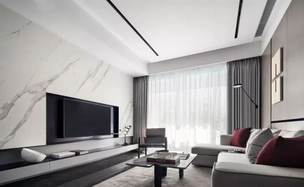 韶關(guān)市龍洲島菲詩艾倫現(xiàn)代簡約風(fēng)格三居室裝修案例