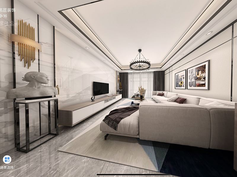 茂名市東方新城現(xiàn)代簡(jiǎn)約風(fēng)格四居室裝修案例