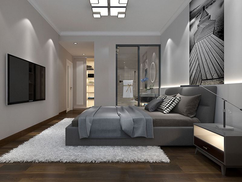 自貢市董家沖92號院現代簡約風格平層裝修案例