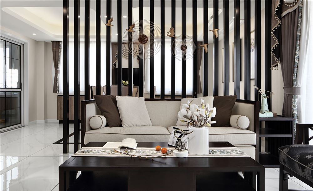 江門市融創御府新中式風格四居室裝修案例