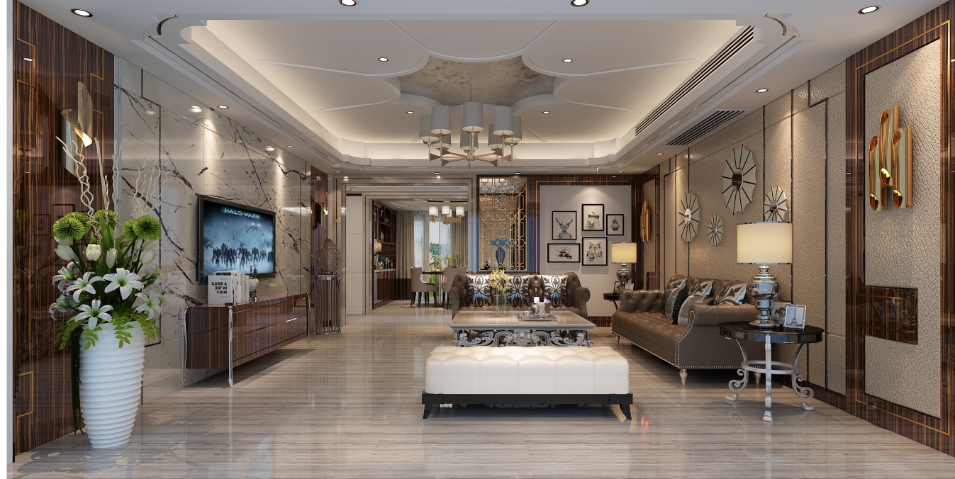 德陽市草帽街2號歐式風格五居室裝修案例