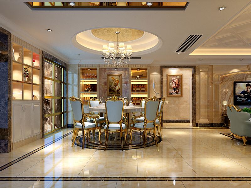 佛山市恒大雅苑歐式風格四居室裝修案例