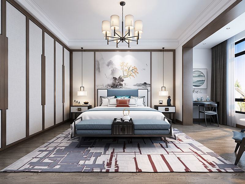 楚雄彝族自治州國(guó)稅局住宿區(qū)(南華)新中式風(fēng)格別墅裝修案例