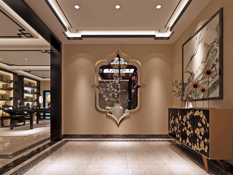 自貢市東大&middot;川南家居城一期新中式風格別墅裝修案例