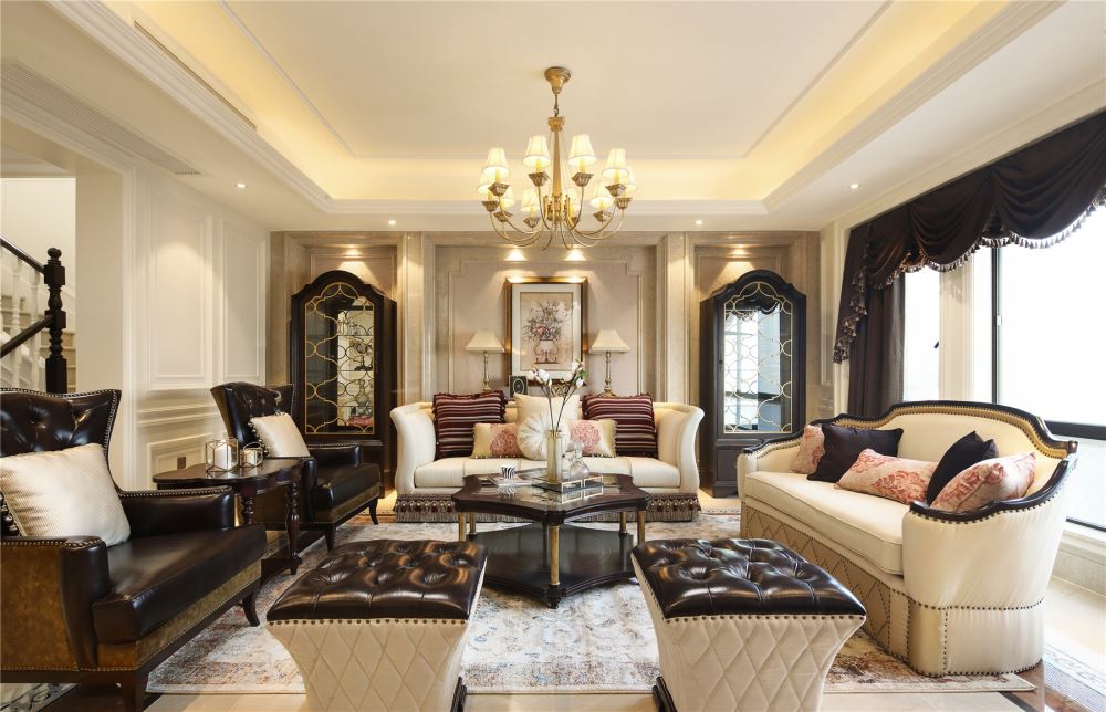 江門市長福街住宅樓歐式風格別墅裝修案例