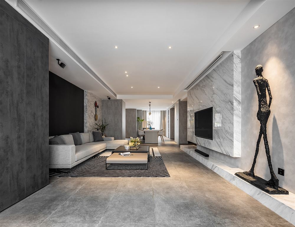 廣州市華景新城輕奢風格三居室裝修案例