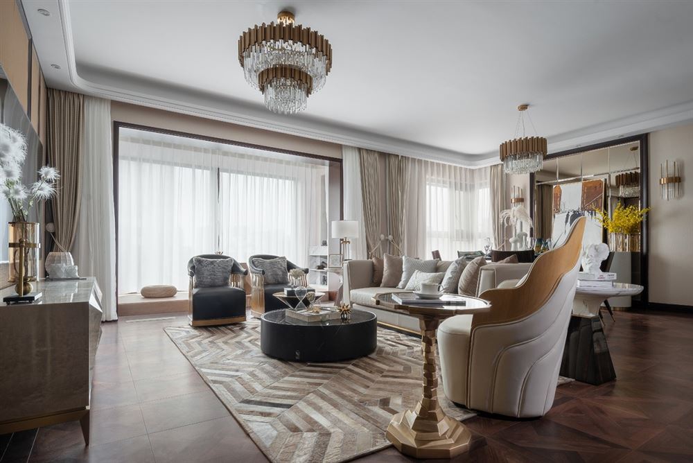 江門市開平中山城現代簡約風格四居室裝修案例