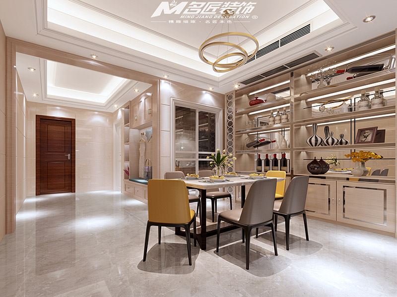 揭陽市揭西金湖尚府輕奢風格三居室裝修案例