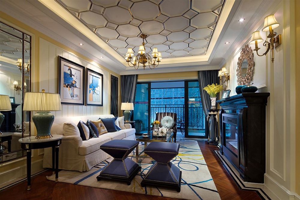 佛山市復地公園和光歐式風格三居室裝修案例