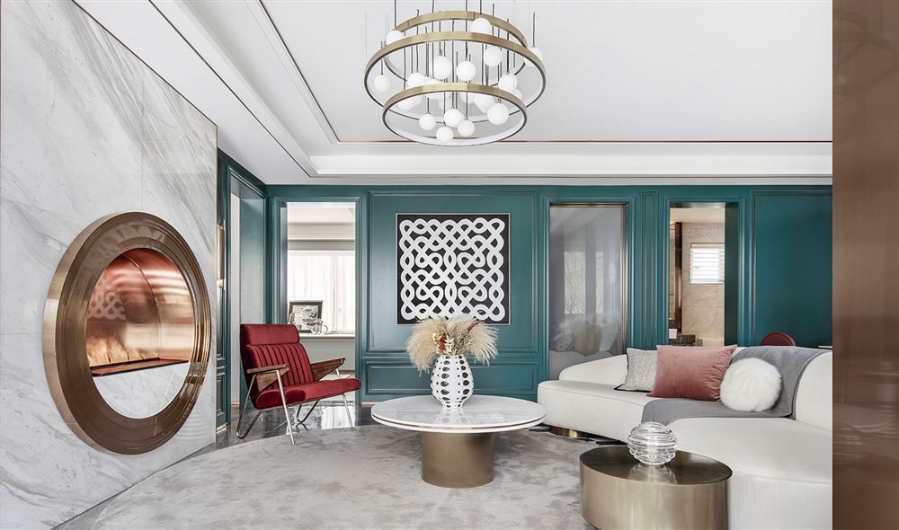 佛山市朝安金茂悅輕奢風(fēng)格三居室裝修案例