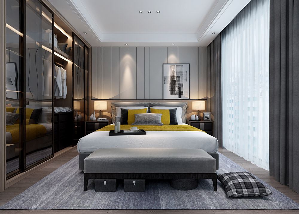 昭通市福都大廈現代簡約風格二居室裝修案例