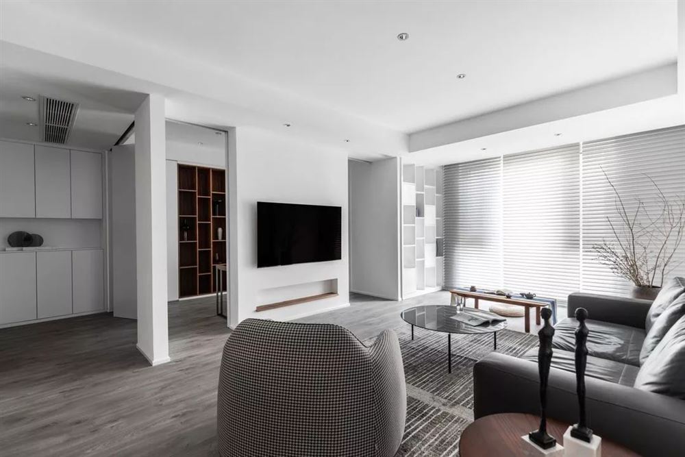 佛山市朝安金茂悅現代簡約風格三居室裝修案例