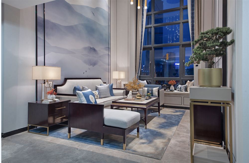 廣州市駿景花園新中式風格三居室裝修案例