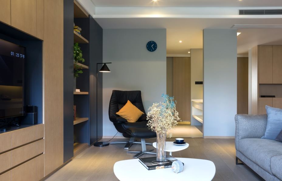 江門市星海灣華庭現代簡約風格三居室裝修案例