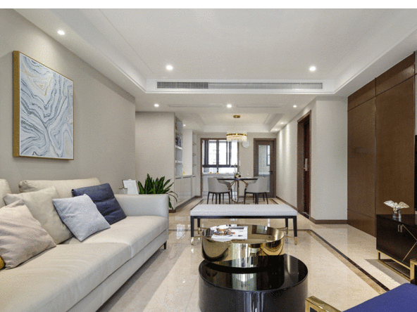 佛山市保利御江南輕奢風格四居室裝修案例