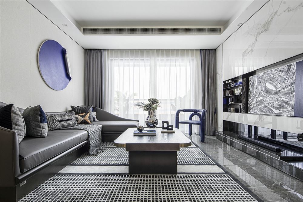 江門市半山別墅現代風格三居室裝修案例