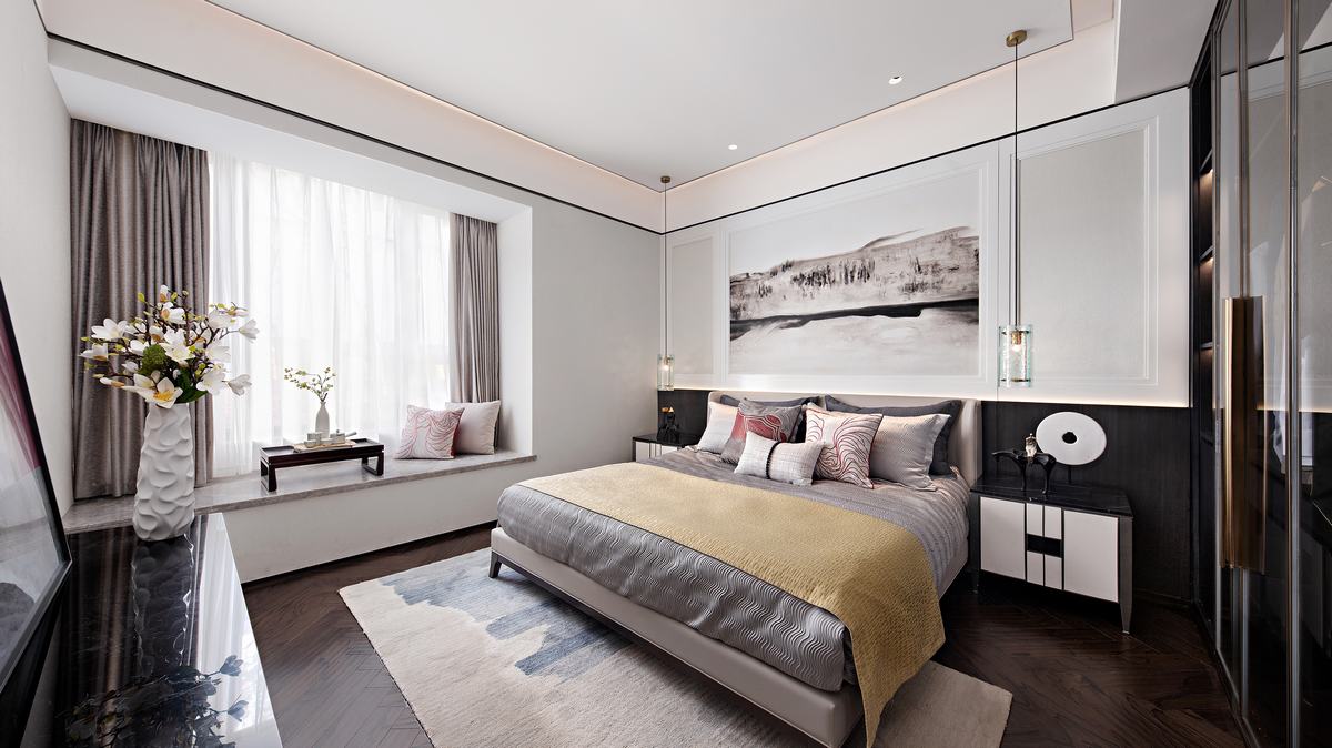 新中式風格室內設計家裝案例-主臥 新中式風格室內設計家裝案例-主臥