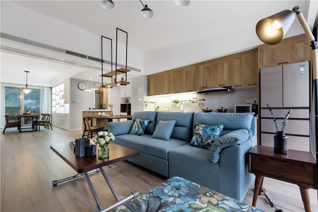 德陽市采氣隊家屬區北歐風格三居室裝修案例