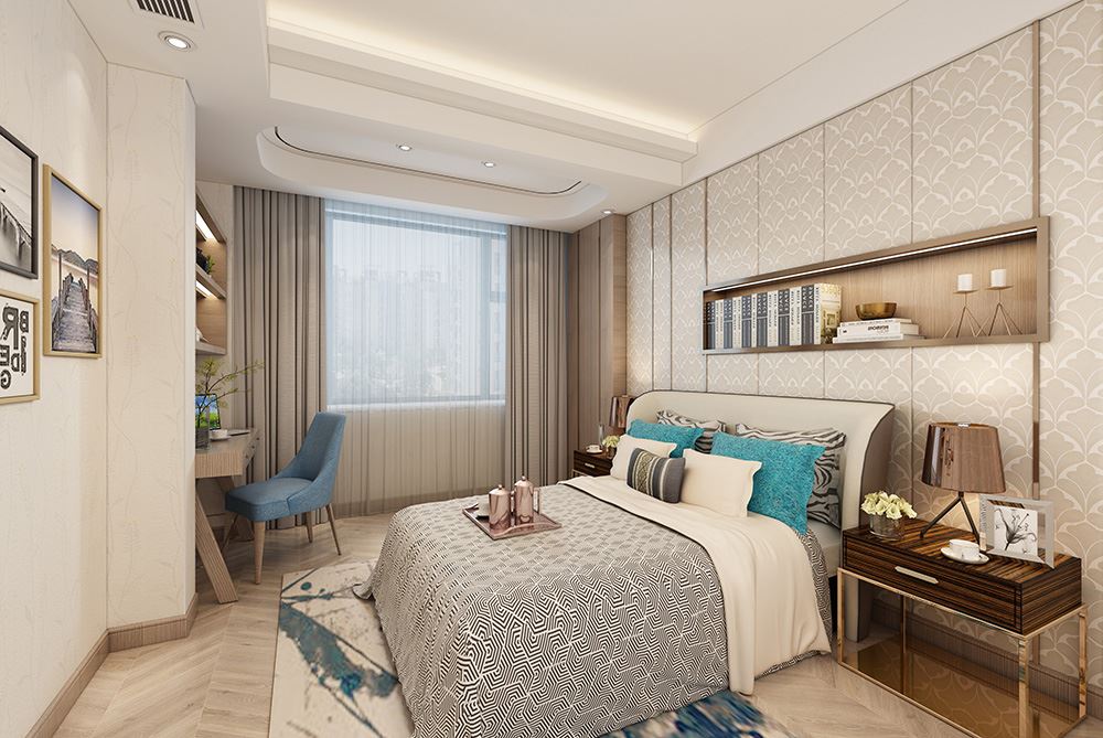 佛山市金茂綠島湖新中式風格復式裝修案例