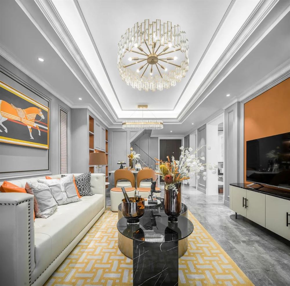 佛山市保利中央公園輕奢風格復式裝修案例