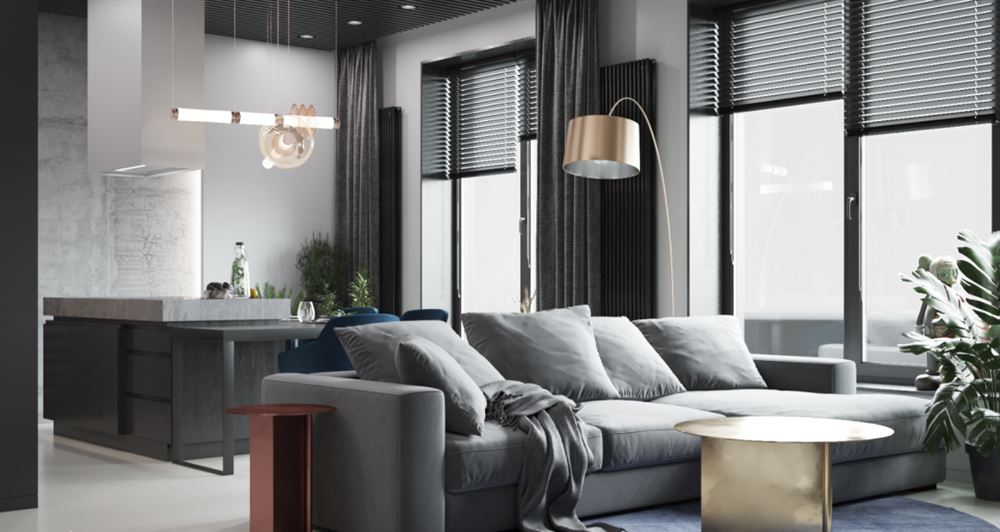 深圳市益田御龍天地現代簡約風格三居室裝修案例