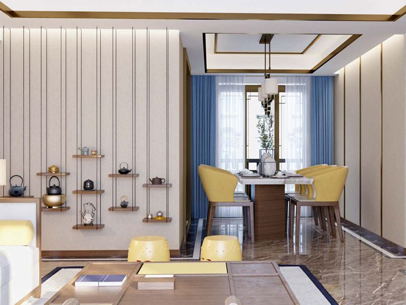 泰州市濱江國際現(xiàn)代簡約風格三居室裝修案例