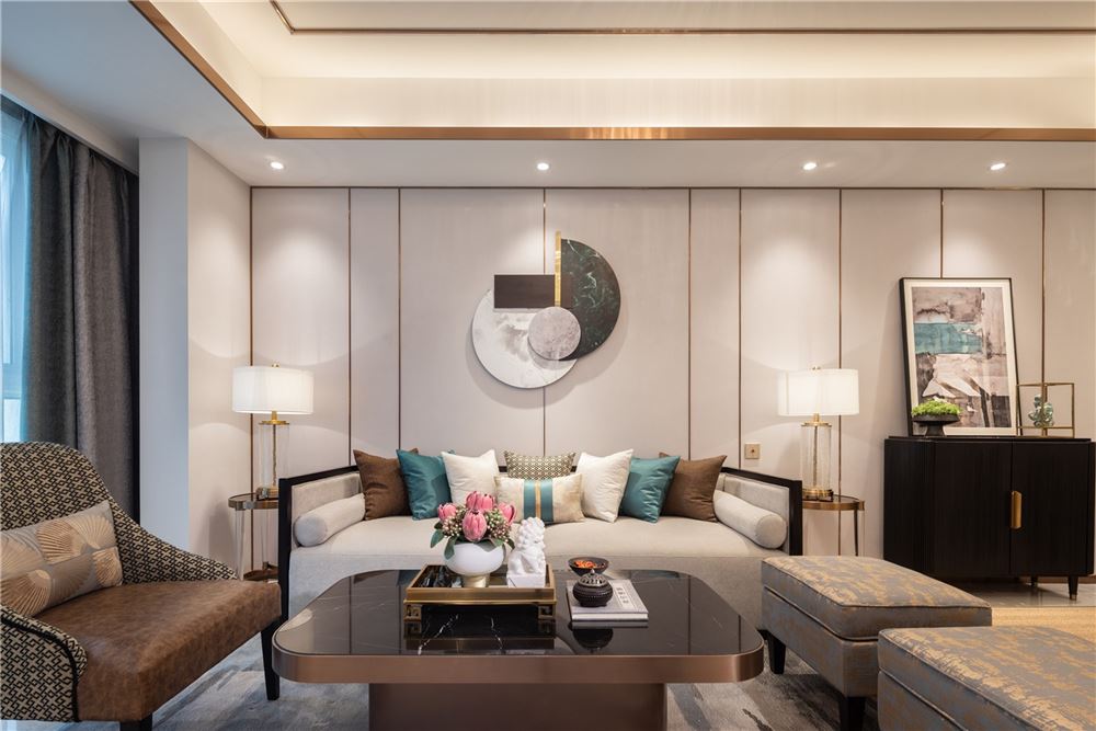 江門市鶴山碧桂園別墅新中式風格別墅裝修案例