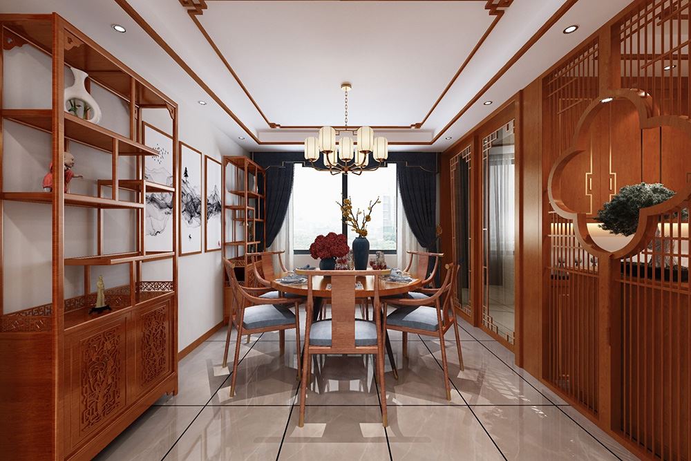 衢州市通和名都新中式風格復式裝修案例