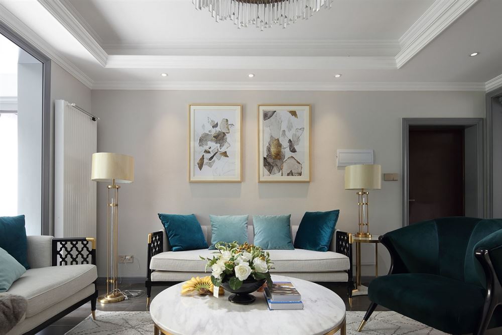 惠州市雅居樂白鷺湖別墅輕奢風(fēng)格三居室裝修案例