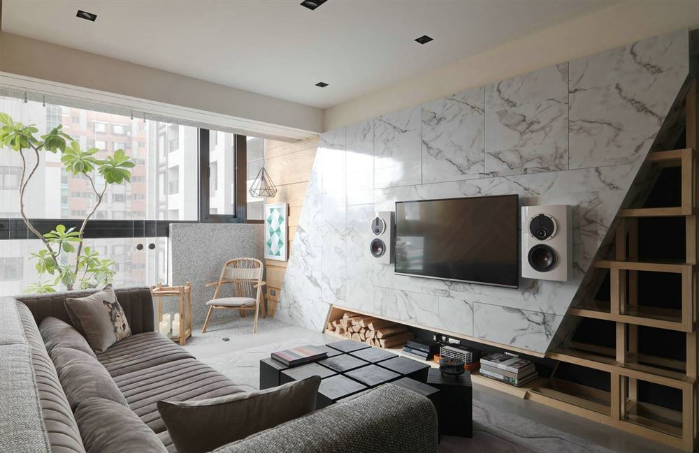 湛江市御品藍灣現代簡約風格三居室裝修案例