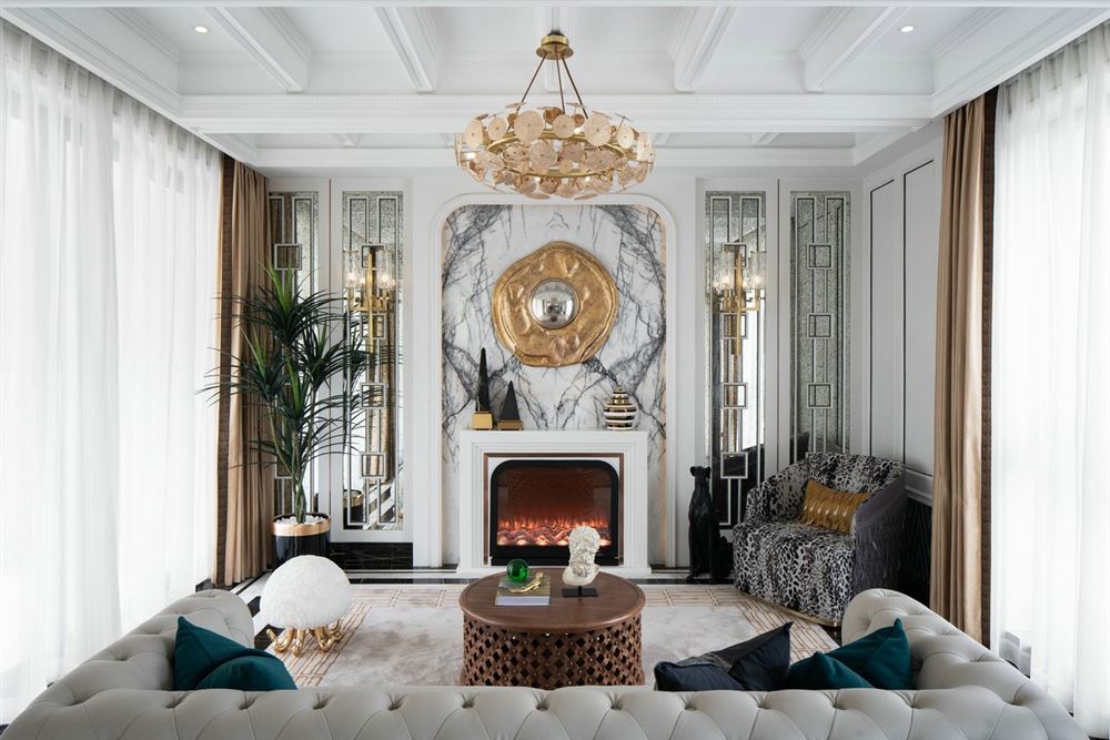 佛山市綠城&middot;桂語蘭庭輕奢風格四居室裝修案例