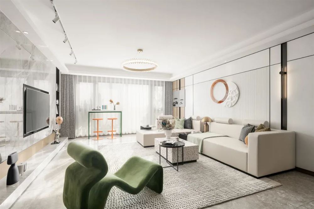 佛山市金科城現代簡約風格三居室裝修案例