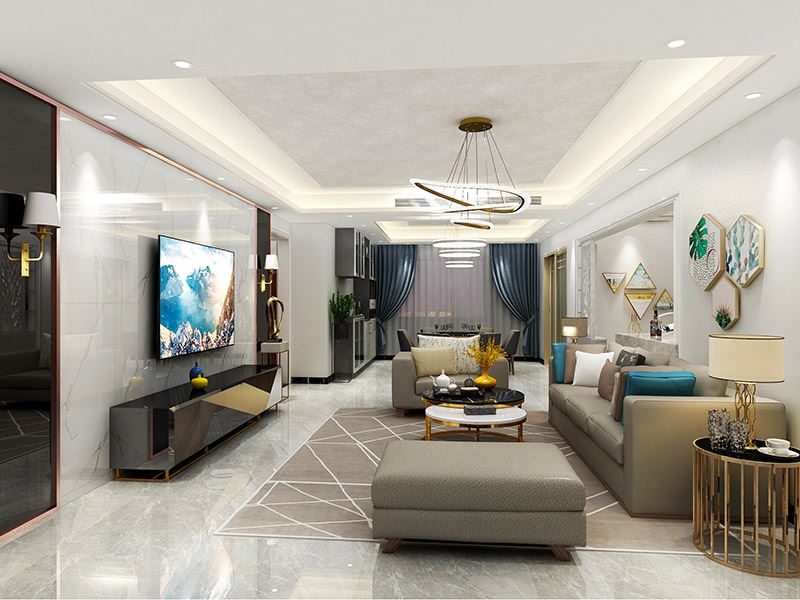 佛山市恒大雅苑現代簡約風格四居室裝修案例