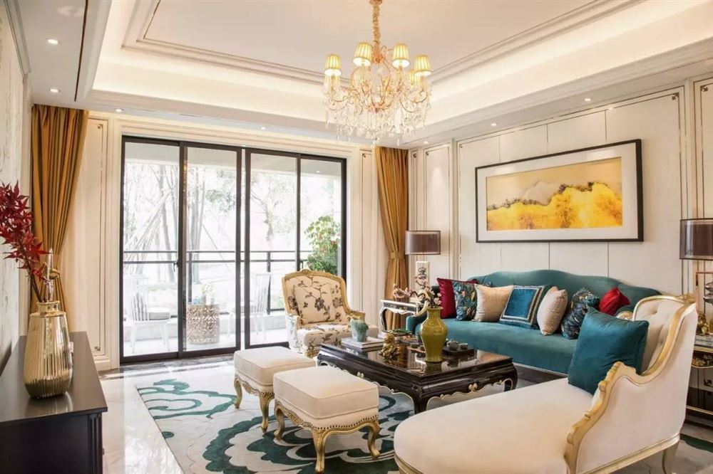 佛山市保利和悅濱江歐式風格四居室裝修案例