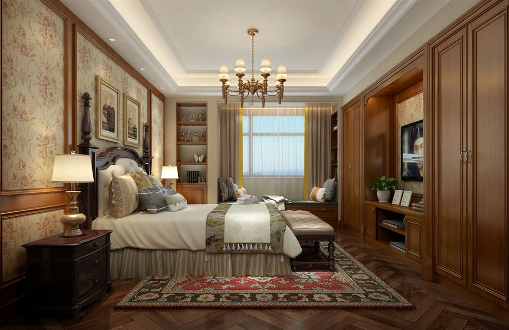 惠州市中天彩虹城歐式風格三居室裝修案例