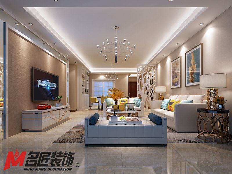 河源市東園二街四巷10號小區現代簡約風格三居室裝修案例