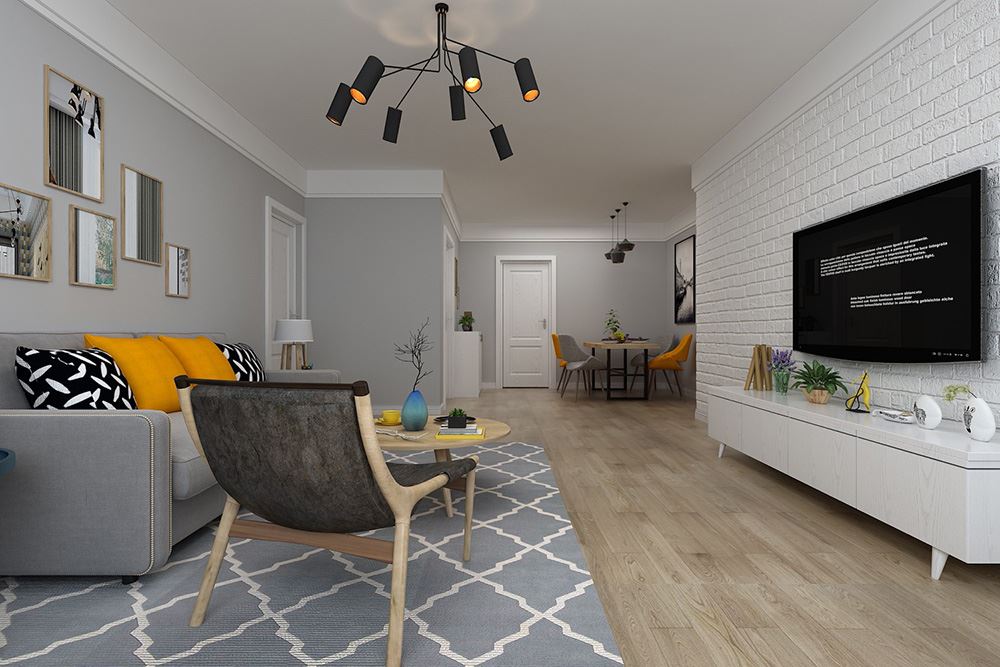 佛山市保利玥府北歐風格三居室裝修案例