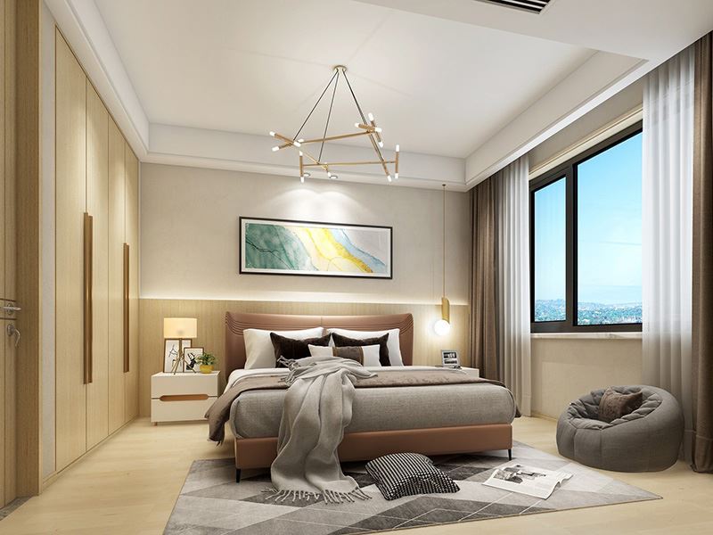 常州市九洲南廣場花園現(xiàn)代簡約風(fēng)格三居室裝修案例