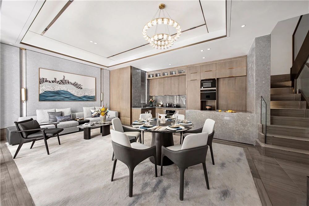 佛山市萬(wàn)科金域水岸新中式風(fēng)格別墅裝修案例